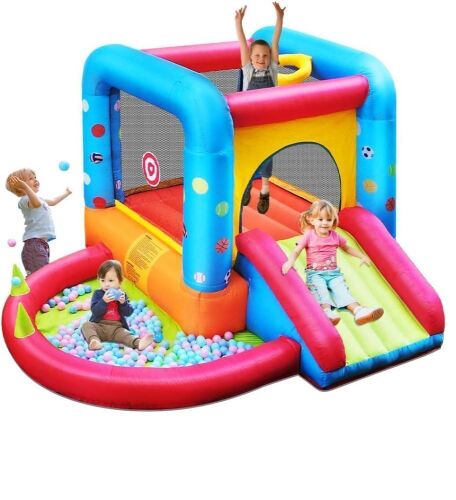 Step4Fun Inflatable Bounce House, 112" x 98" x 65"  - Lot 326