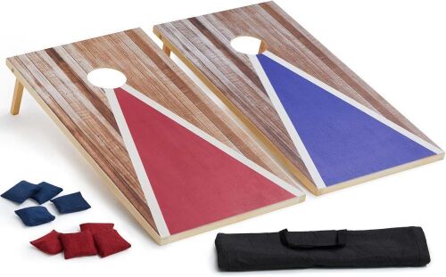 Sorulley Solid Wood Premium Cornhole Set with 8 Bean Bags - One Board Missing Legs - Lot 197