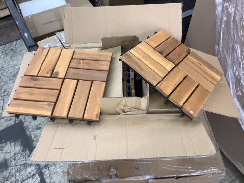 Crown Avenue Acacia Decking Tiles, 12 Slat  - Lot 280