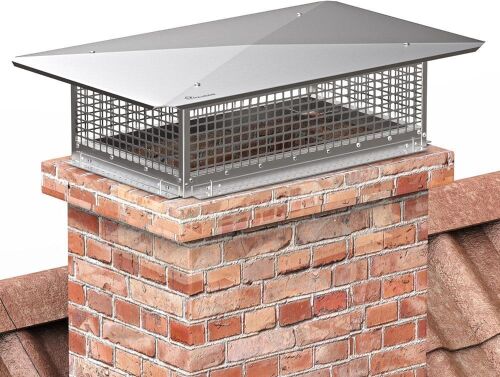 17" x 29" Stainless Steel Fireplace Chimney Cap with Adjustable Metal Strips - Lot 645