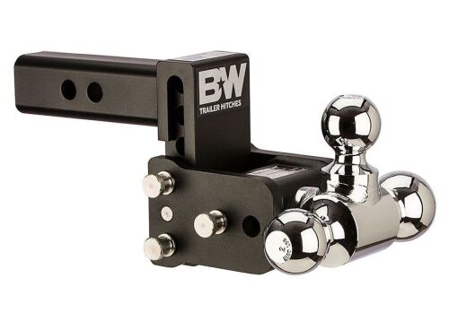 B&W Tow & Stow Tri Ball 2" Hitch 3" Drop /3.5" Rise Black  - Lot 16