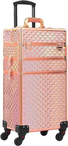Somduy Rolling Makeup Case 3 in 1 Rose Gold  - Lot 30
