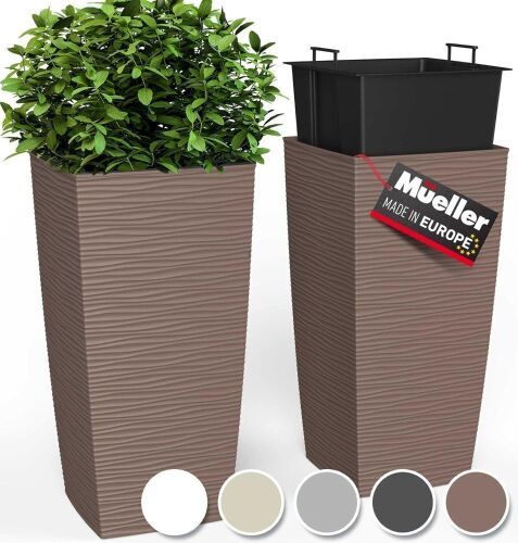 Janska EverGreen XL Indoor/Outdoor Planters, 6.5 Gal, 27.5" x 14", Set of 2  - Lot 33