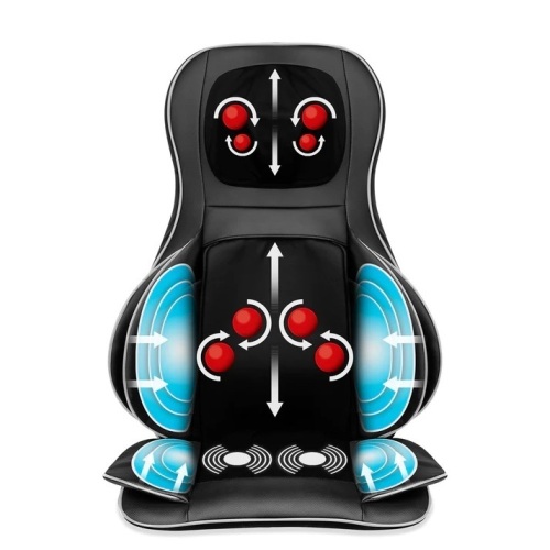 Air Compression Shiatsu Neck & Back Massager Seat w/ Heat, Rolling Massage 24.5"(L) x 19.25"(W) x 32.25"(H) - Lot 498A