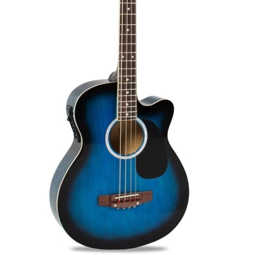 Acoustic Electric Bass Guitar w/ Equalizer, Truss Rod  45.5"(L) x 18.3"(W) x 49"(H) - Lot 409A