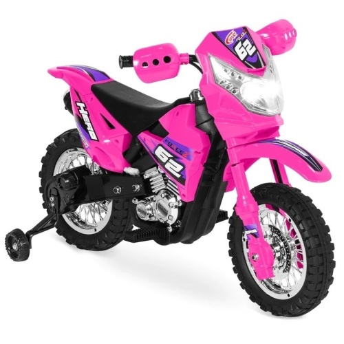 6V Kids Electric Ride-On Motorcycle Toy w/ Training Wheels, Lights, Music 40"(L) x 20"(W) x 28"(H) - Lot 189