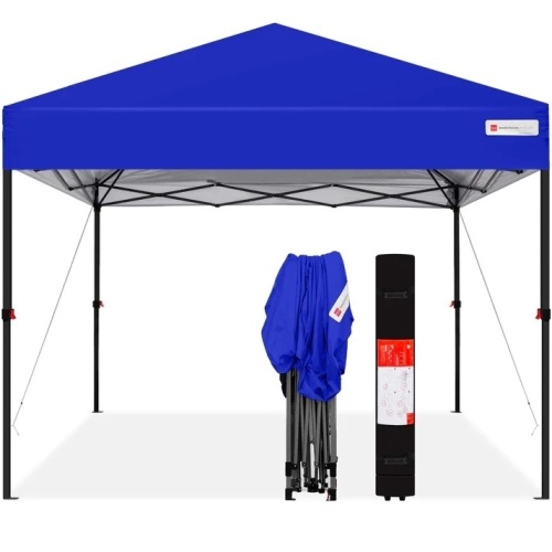One-Person Setup Instant Pop Up Canopy w/ Wheeled Bag - 10x10ft - Lot 711