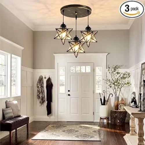 HAIXIANG Mini Chandeliers Light for Dining Room Pendant Lighting for Kitchen Island Modern Retro Ceiling Pendant Lights Fixtures Bedroom Bathrooom Hallway - Lot 194