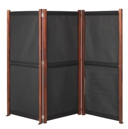 Slatto Privacy screen, outdoor, black/brown stained, 66" x 74" $139.00 - Lot 761