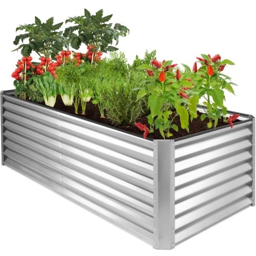 Outdoor Metal Raised Garden Bed for Vegetables, Flowers, Herbs - 6x3x2ft  - Lot 213A