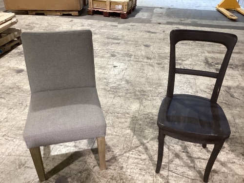 Lot of 2 chairs some cosmetic damage  - Lot 124
