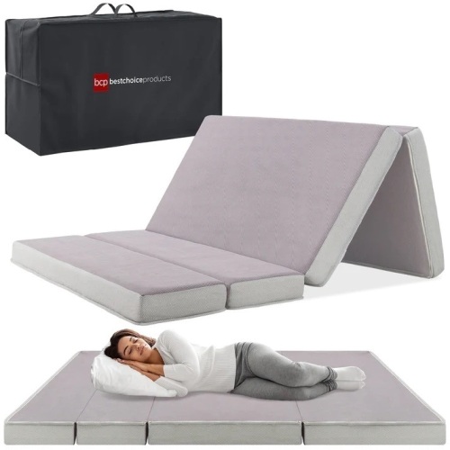 Folding Portable Mattress Topper w/ Plush Foam - 4in Full - Lot 148