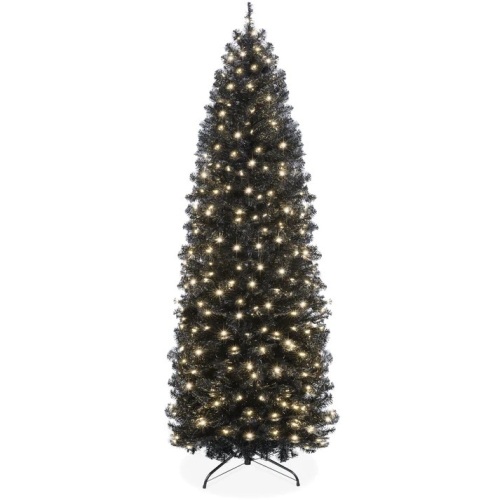 Pre-Lit Black Artificial Pencil Holiday Tree 7.5ft - Lot 242A