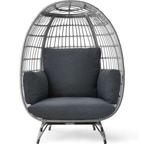 Wicker Egg Chair Oversized Indoor Outdoor Patio Lounger 24"(L) x 40"(W) x 56"(H) - Lot 248