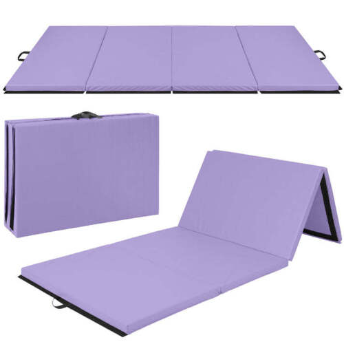 Folding Exercise Fitness Workout Gym Floor Mat w/ Handles - Lot 6256