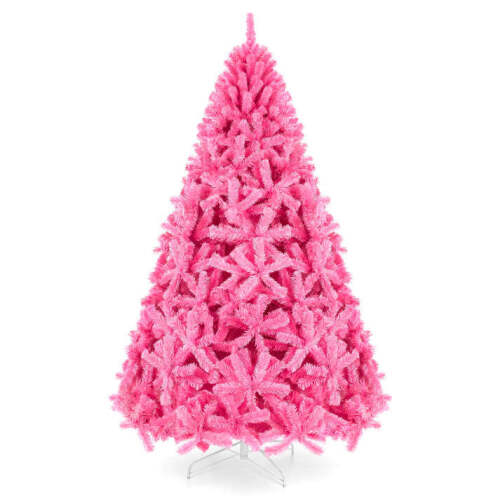 Pink Artificial Fir Christmas Tree w/ Foldable Stand 4.5ft - Lot 6488