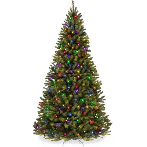 Pre-Lit Artificial Spruce Christmas Tree w/ Multicolored LED Lights 4.5ft - Lot 6368