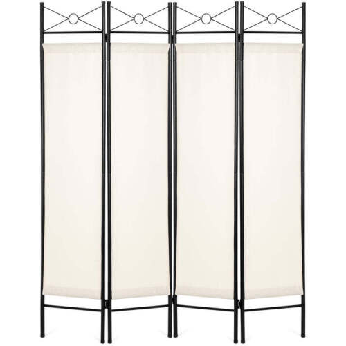 4-Panel Folding Privacy Screen Room Divider Decoration Accent, 6ft - Lot 6403