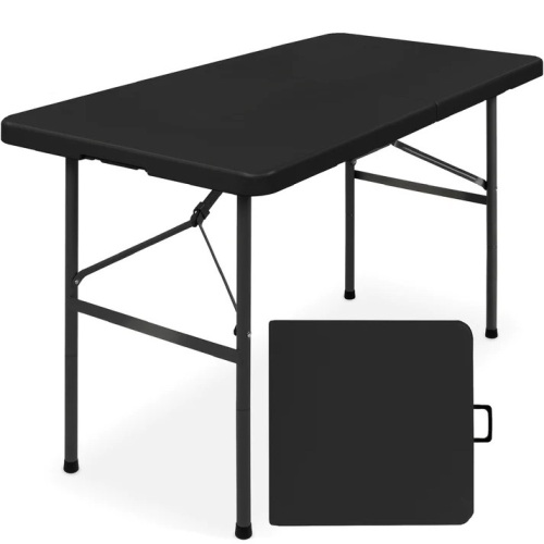 Portable Folding Plastic Dining Table w/ Handle, Lock - 4ft  - Lot 6336