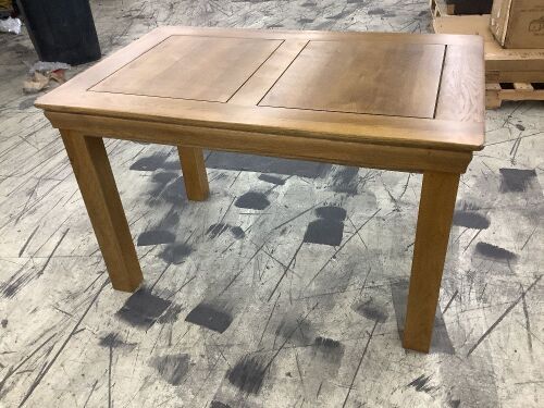 French Farmhouse Rustic Solid Oak Dining Table 4' x 2' 6"  - Lot 60