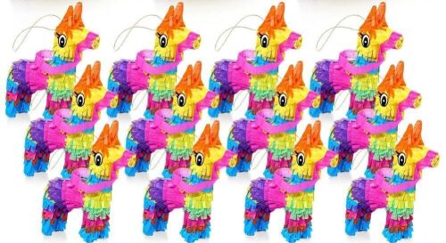 Mini Donkey Pinata, 7.5" x 4", 24 Pcs - Lot 183