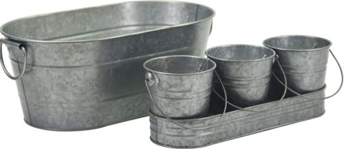 Oval Ice Bucket with 3 Serve Buckets  - Lot 194