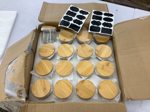 7 oz Glass Jars, 16 pc - Lot 195