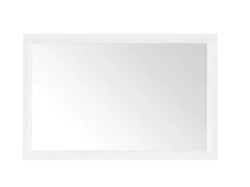 Sandon 24 in. W x 32 in. H Rectangular Framed Wall Mount Bathroom Vanity Mirror in White  - Lot 204