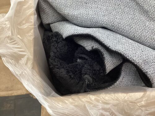 Large Plush Black Rug, Unknown Size  - Lot 609
