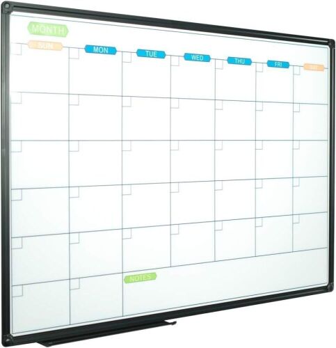JILoffice Dry Erase Calendar Whiteboard, 36 x 24 Inch - Lot 614