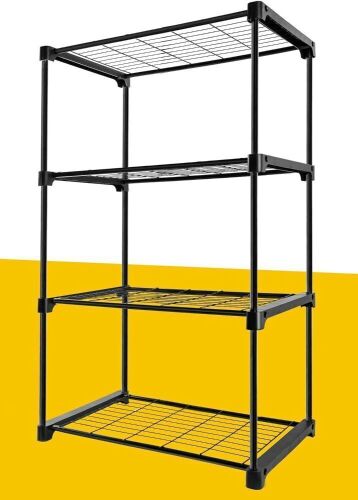 REIBII 4 Tier Wire Shelving Unit 15.8" D x 47.3" H x 25.6" W  - Lot 617
