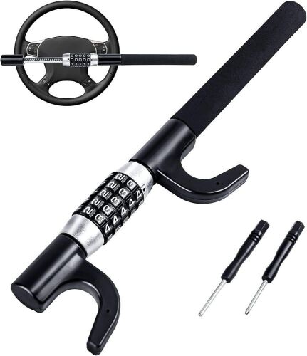 Steering Wheel Lock Anti-Theft Car Device, 5 Digit Combination - Lot 679