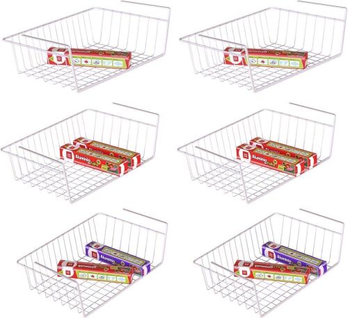 iSPECLE Under Shelf Storage Basket, 6 Pack  - Lot 685