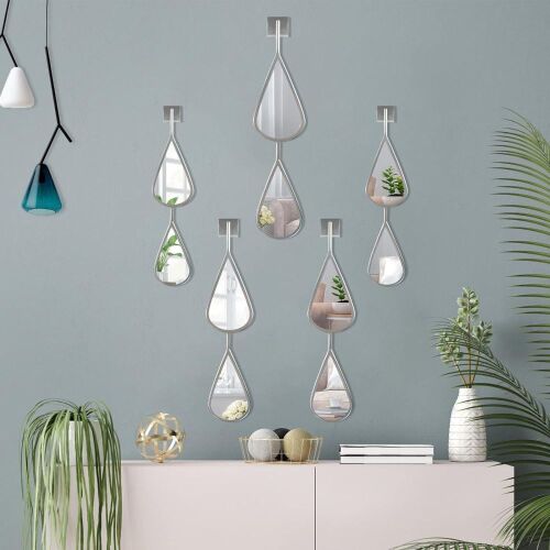 BAODANFU Decorative Tear Drop Shape Mirrors, 5 Pack  - Lot 692