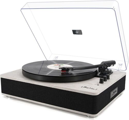 LP&NO.1 Record Player with Built-in Speakers and USB Play & Recording, 3 Speed - Lot 696