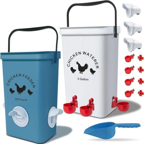RENZHICHU Chicken Feeder and Waterer Set - Lot 713