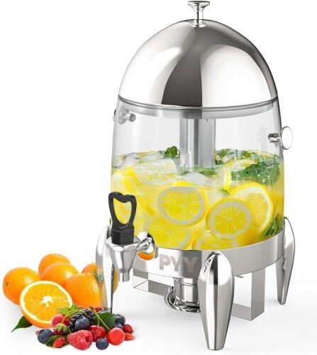 3 Gallon Beverage Dispenser for Hot & Cold Drinks with Ice Core and Stand - Lot 714