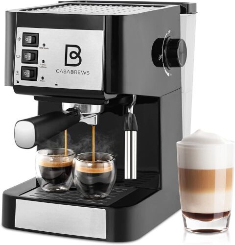 CASABREWS Espresso Machine 20 Bar with Milk Frother Steam Wand, 50 oz Water Tank - Lot 717