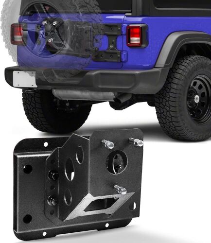 Adjustable Spare Tire Carrier up to 40 inches for 2007-2018 Jeep Wrangler JK - Lot 719
