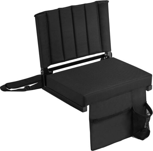 usuncaly Stadium Seat for Bleachers with Back Support and Wide Comfy Padded Cushion, Set of 2  - Lot 722