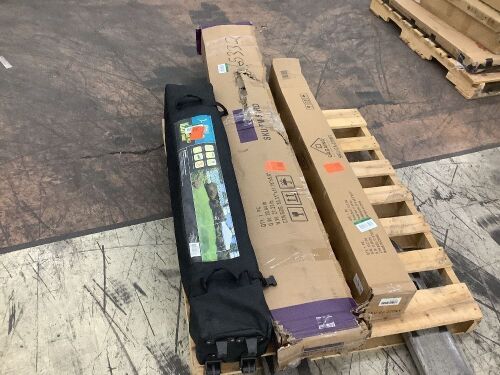 Lot of (2) Patio Umbrellas & (1) Canopy - Uninspected, Open Box  - Lot 726