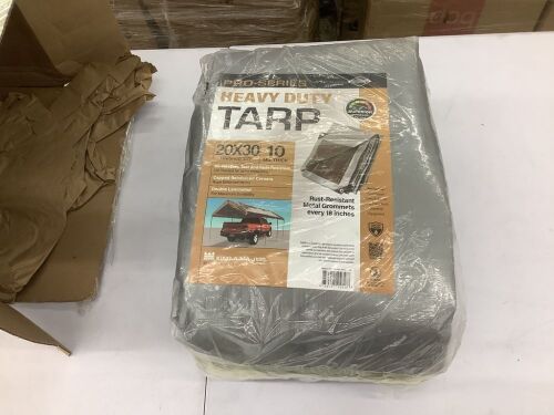 20x30 Heavy Duty Tarp 10 Mil Thick Waterproof Tear & Fade Resistant  - Lot 731