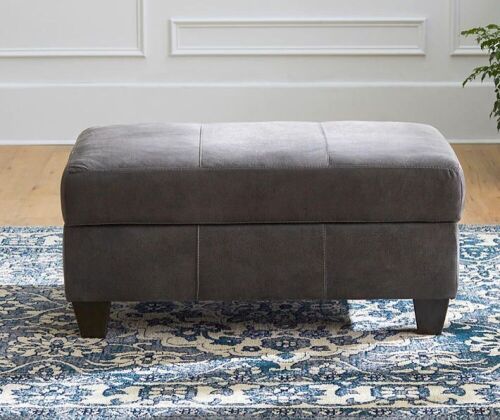 Navigation Gray Storage Ottoman - Lot 99