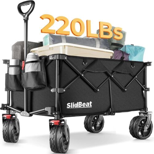 SlidBeat Folding Wagon with Big Universal Wheels  - Lot 512