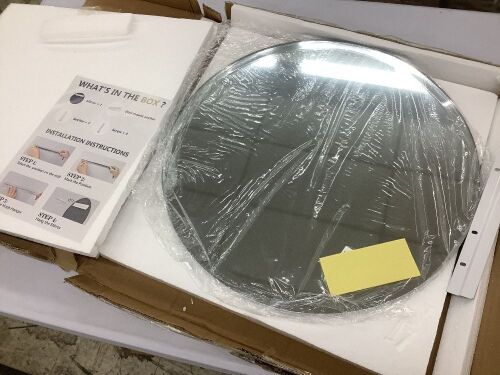 Black Metal Framed Wall Mirror  - Lot 520