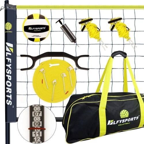 LFYSPORTS Portable Volleyball Net Set  - Lot 525
