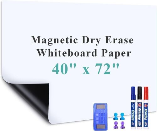 Lot of (2) Warasee Magnetic Whiteboard Paper, 40" x 72"  - Lot 532