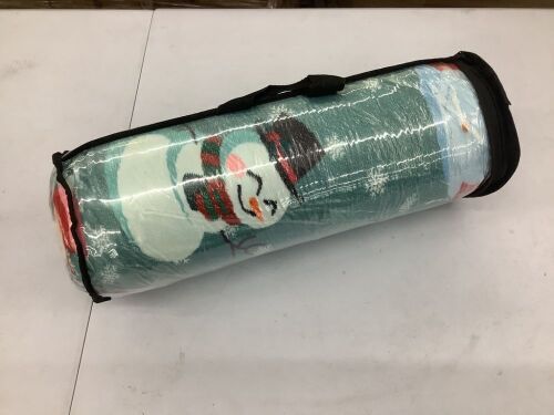 Christmas Sherpa Throw Blanket, 90" x 90"  - Lot 256