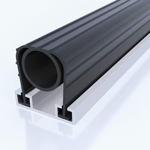 Ginchain Universal Garage Door Bottom Seals Rubber with Pre-drilled Aluminum Track Retainer Kit, 20' - Lot 562