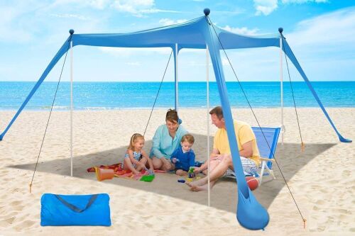 YENGIAM Beach Tent Pop Up Shade 11x11 FT  - Lot 468